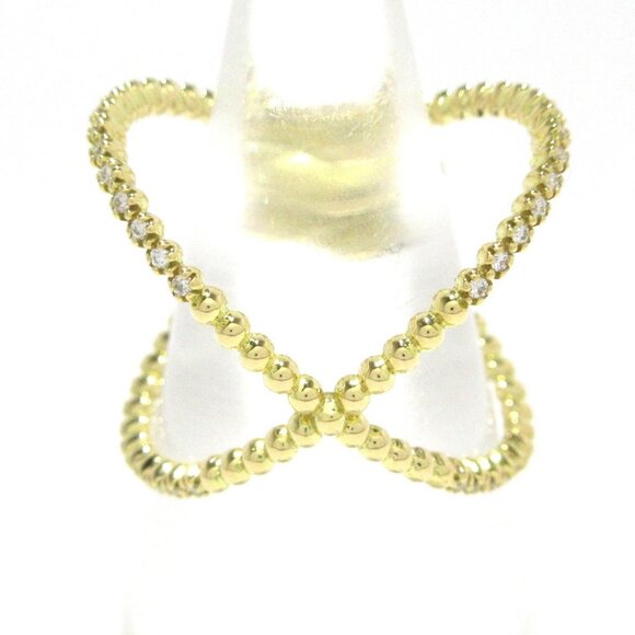 Auth GUCCI GG Running - 18K Yellow Gold Diamond Ring - Picture 3 of 5